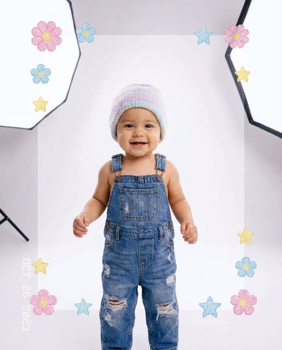 Y2K Floral Sticker Look example