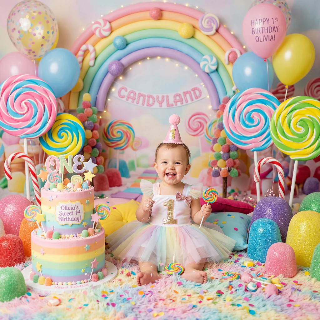 Candyland Sweet First Birthday Party example