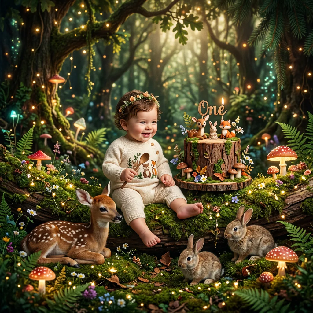 Enchanted Forest Woodland Animals Birthday example