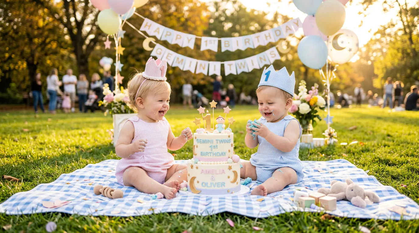 Gemini Twins First Birthday Picnic example