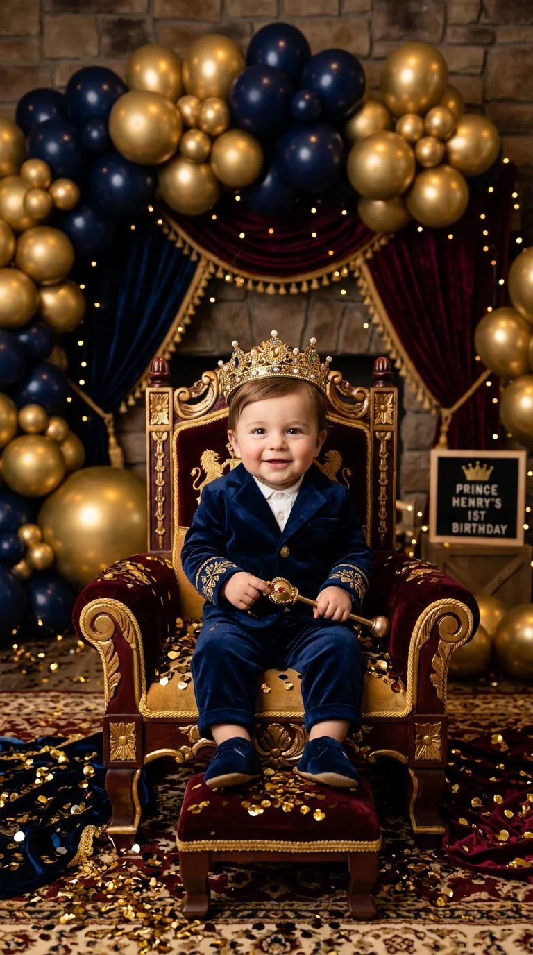 Royal Prince Themed Birthday Portrait example