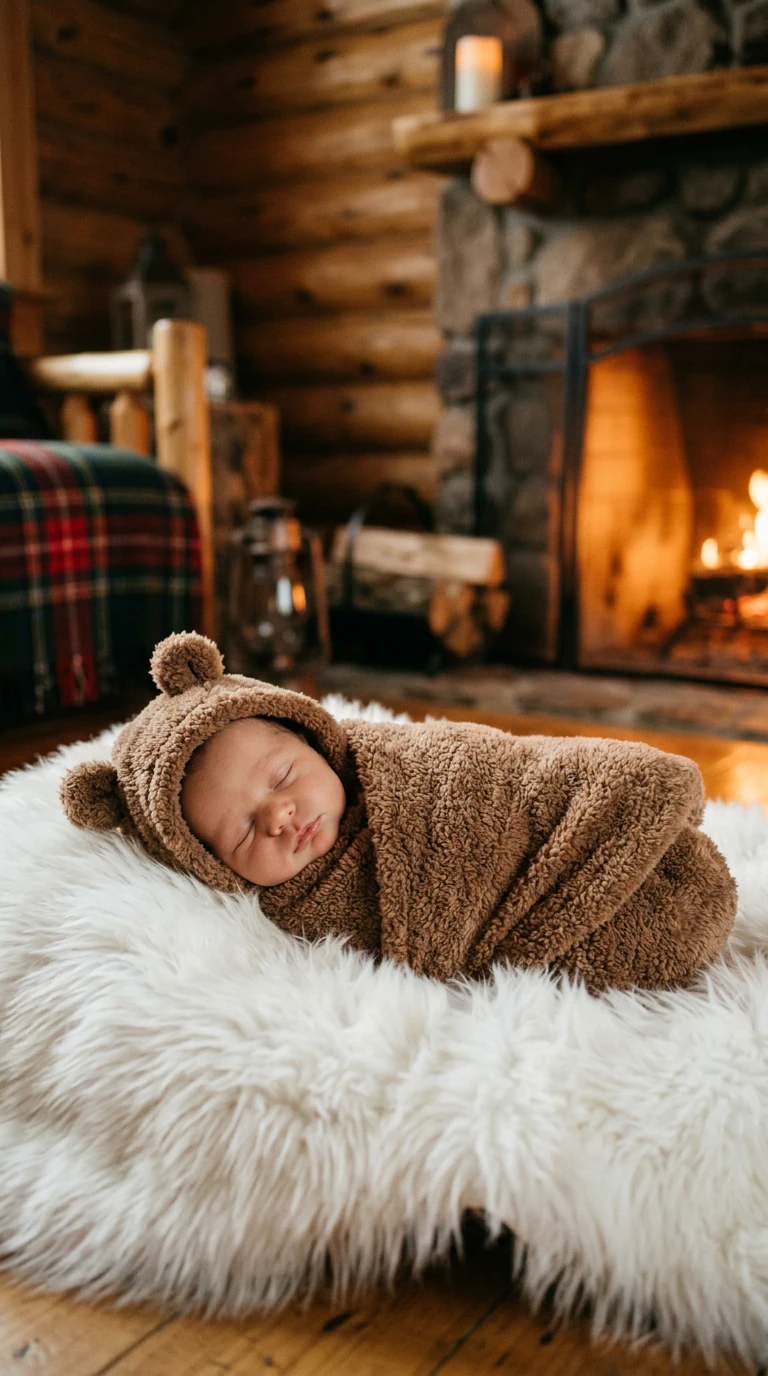 Sleeping Baby Bear Cub Swaddle example