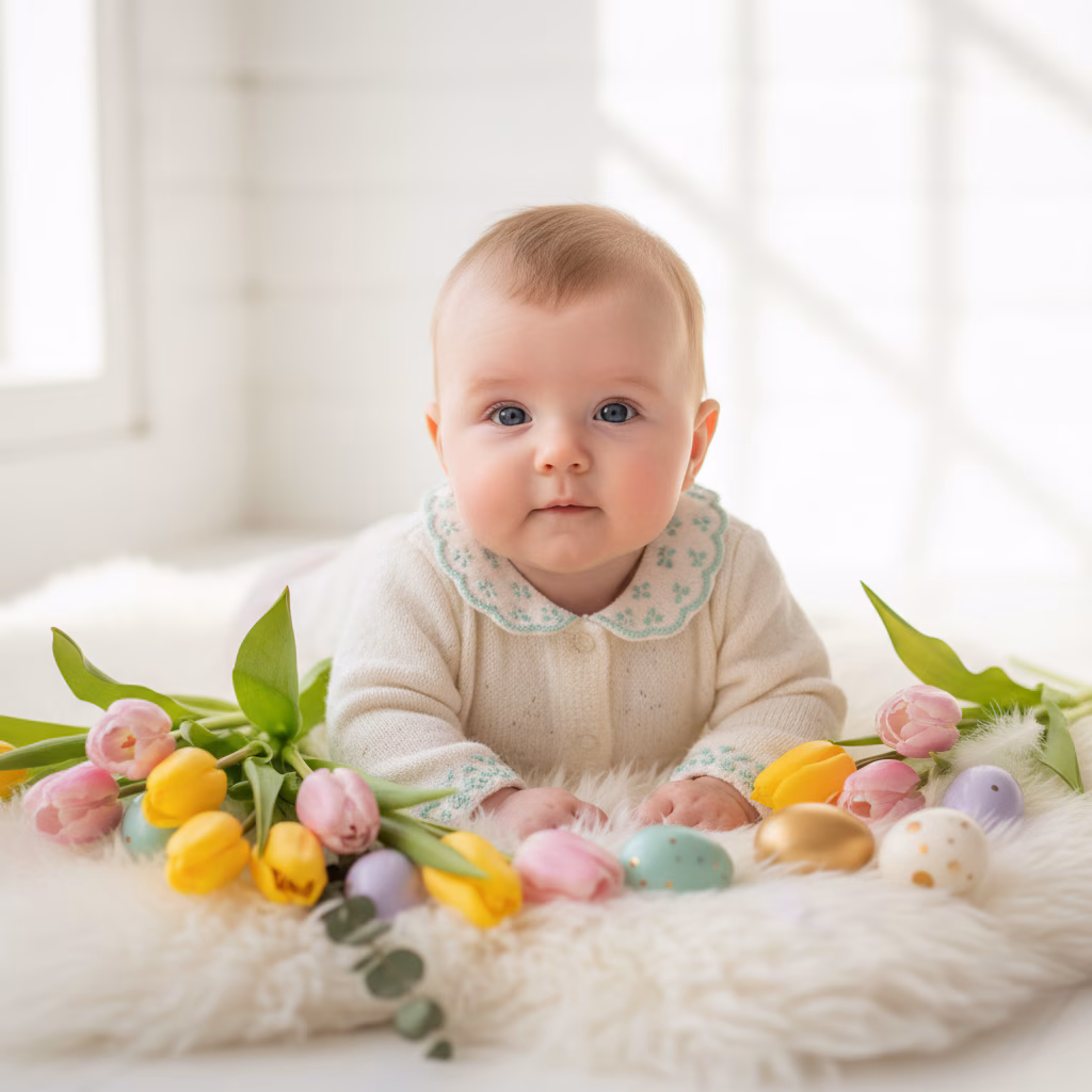 Editorial Baby Easter Portrait example