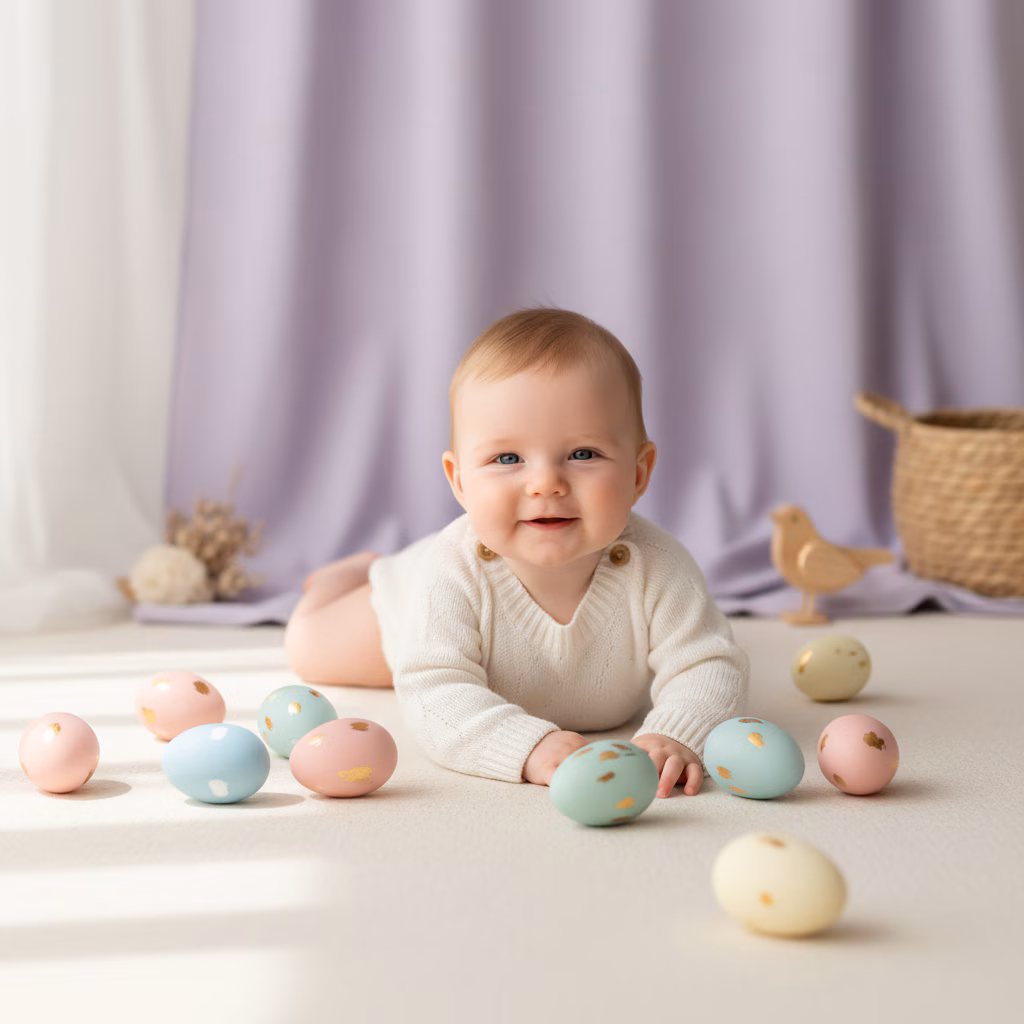 Minimal Pastel Baby Setup example