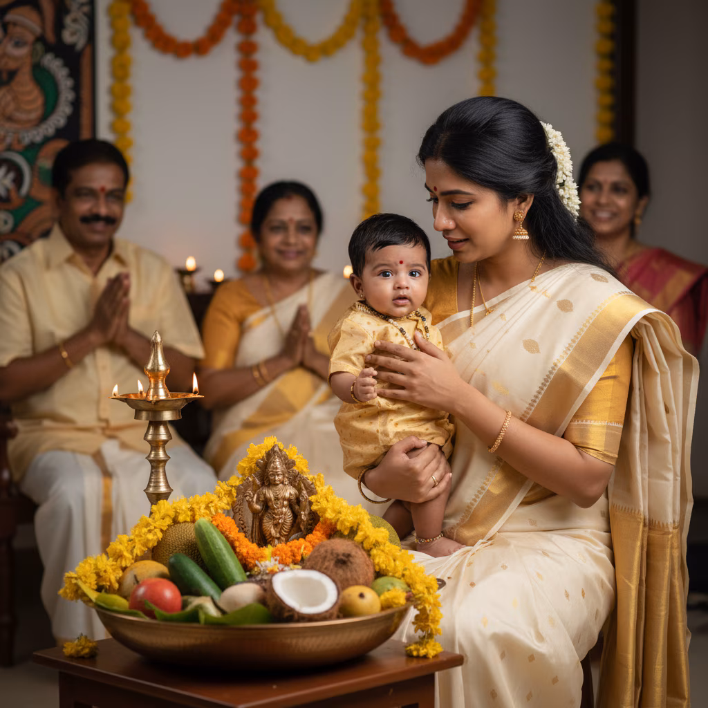Mother And Baby Vishu Moment example