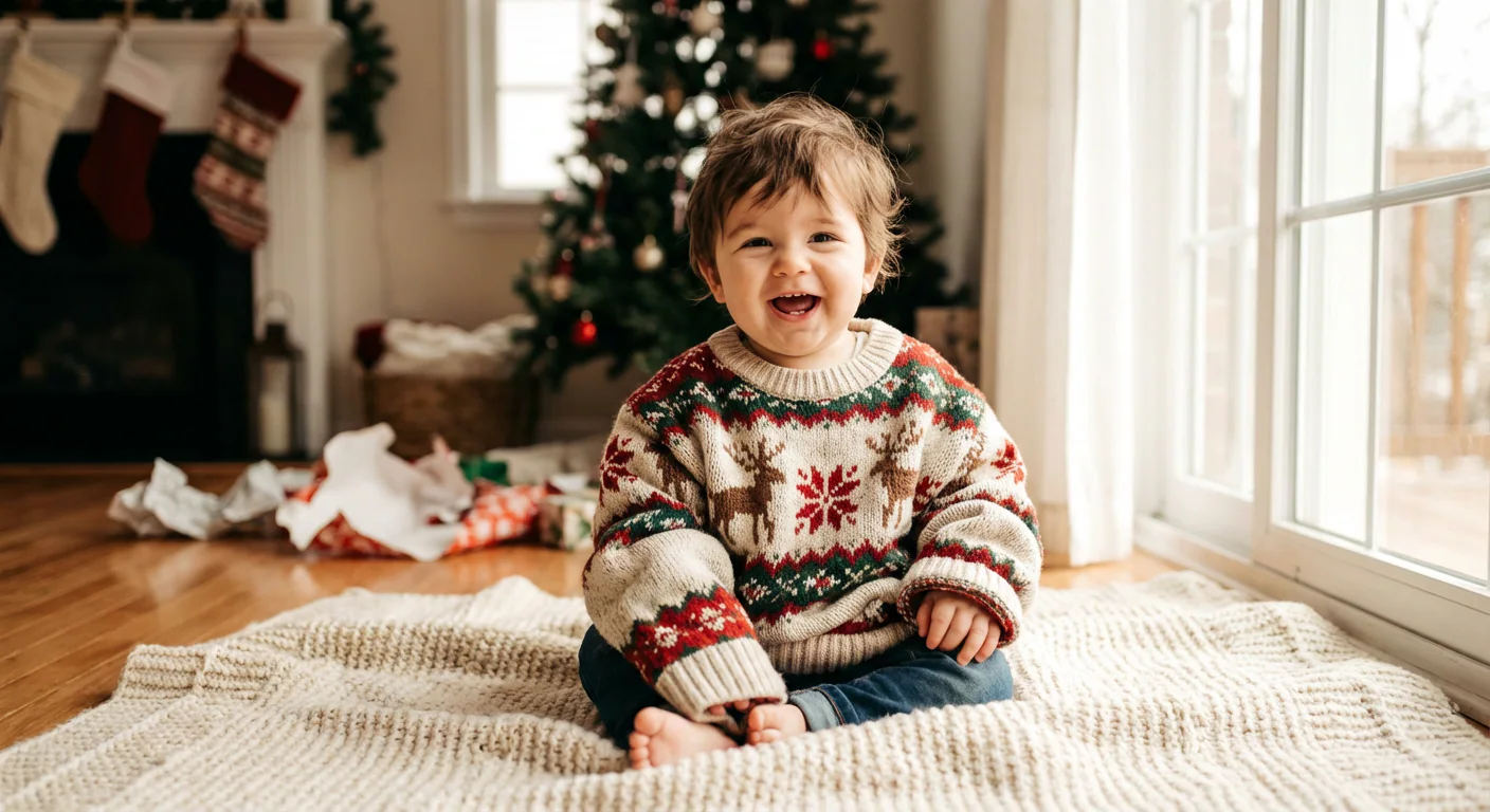 Gemini Christmas Baby Boy Prompt - Cozy Ugly Sweater Fun example