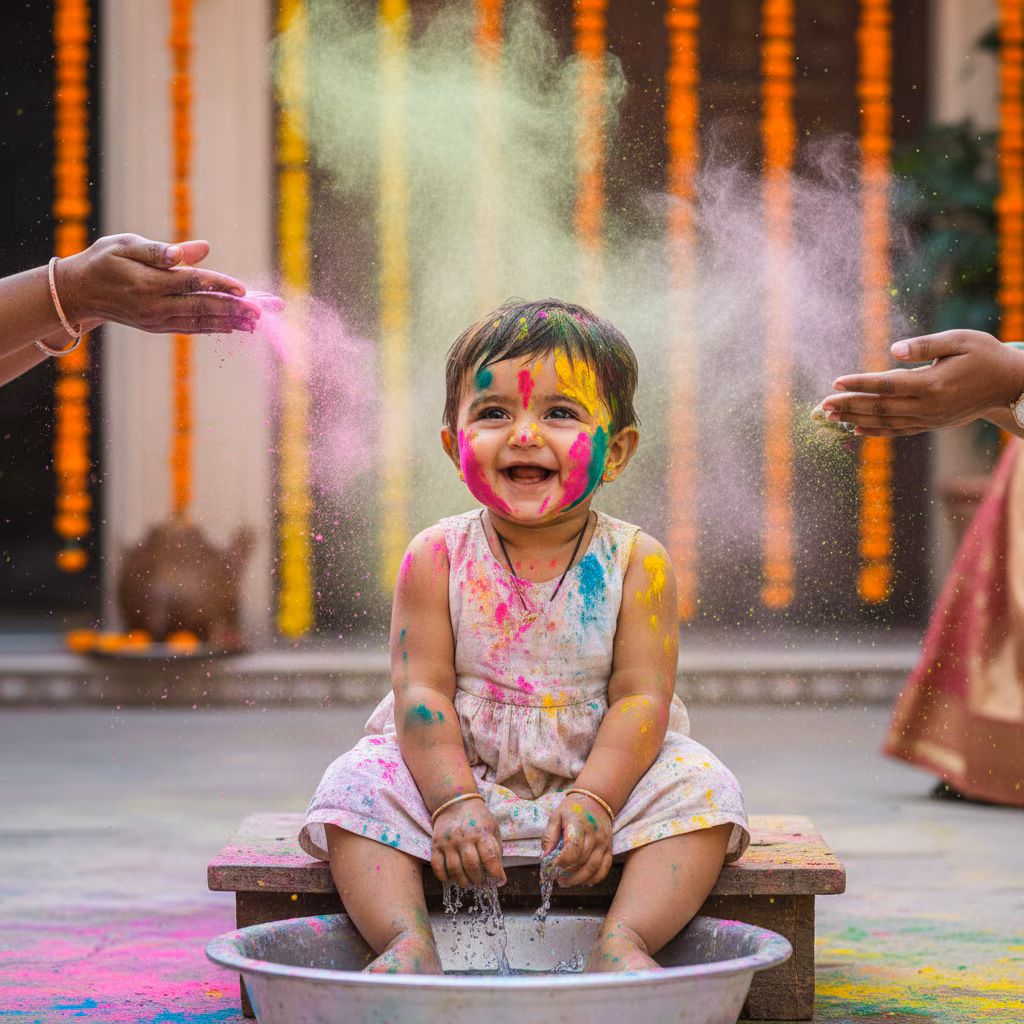 Girls Holi AI Photo Editing Prompts preview