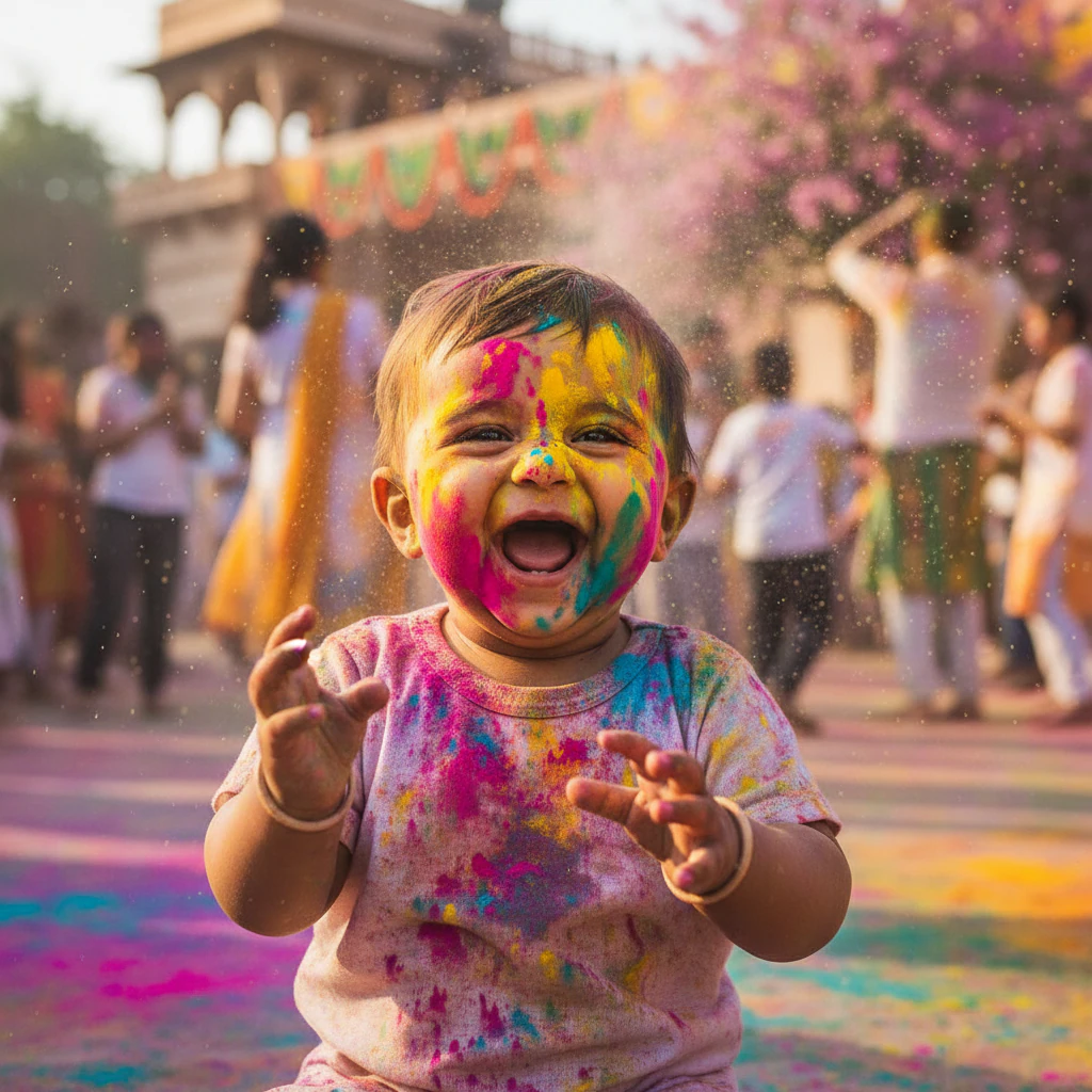 Holi Baby Photo Prompt preview