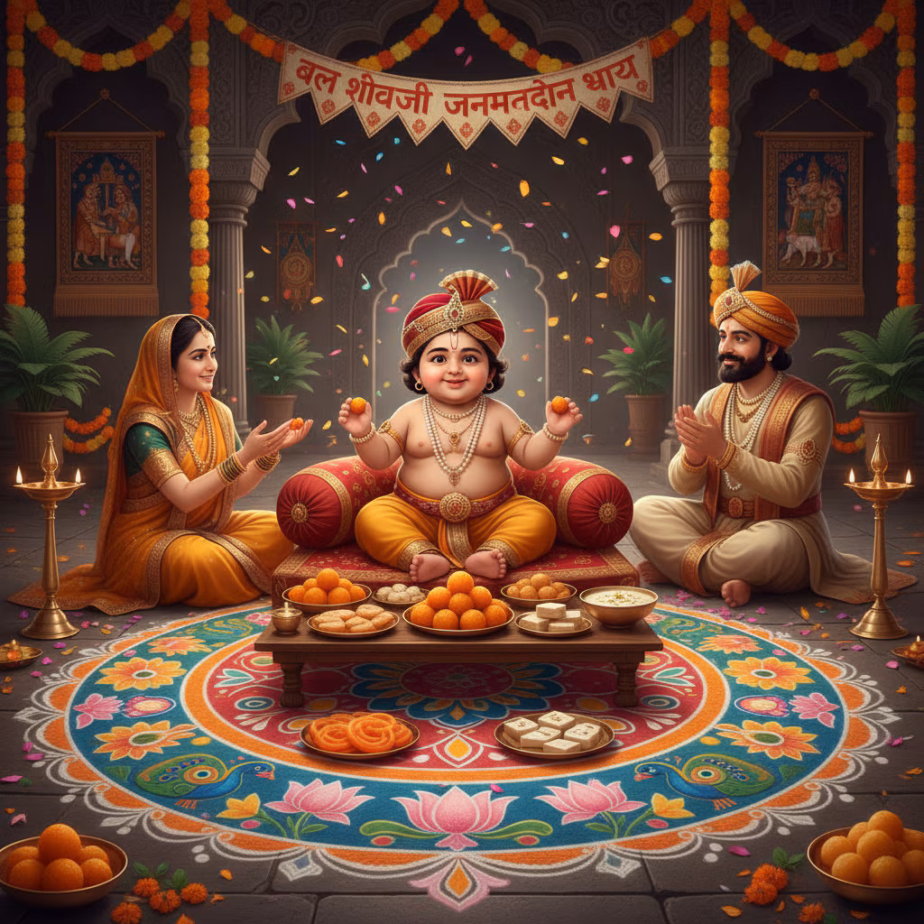 Baby Shivaji Maharaj Birthday Celebration example