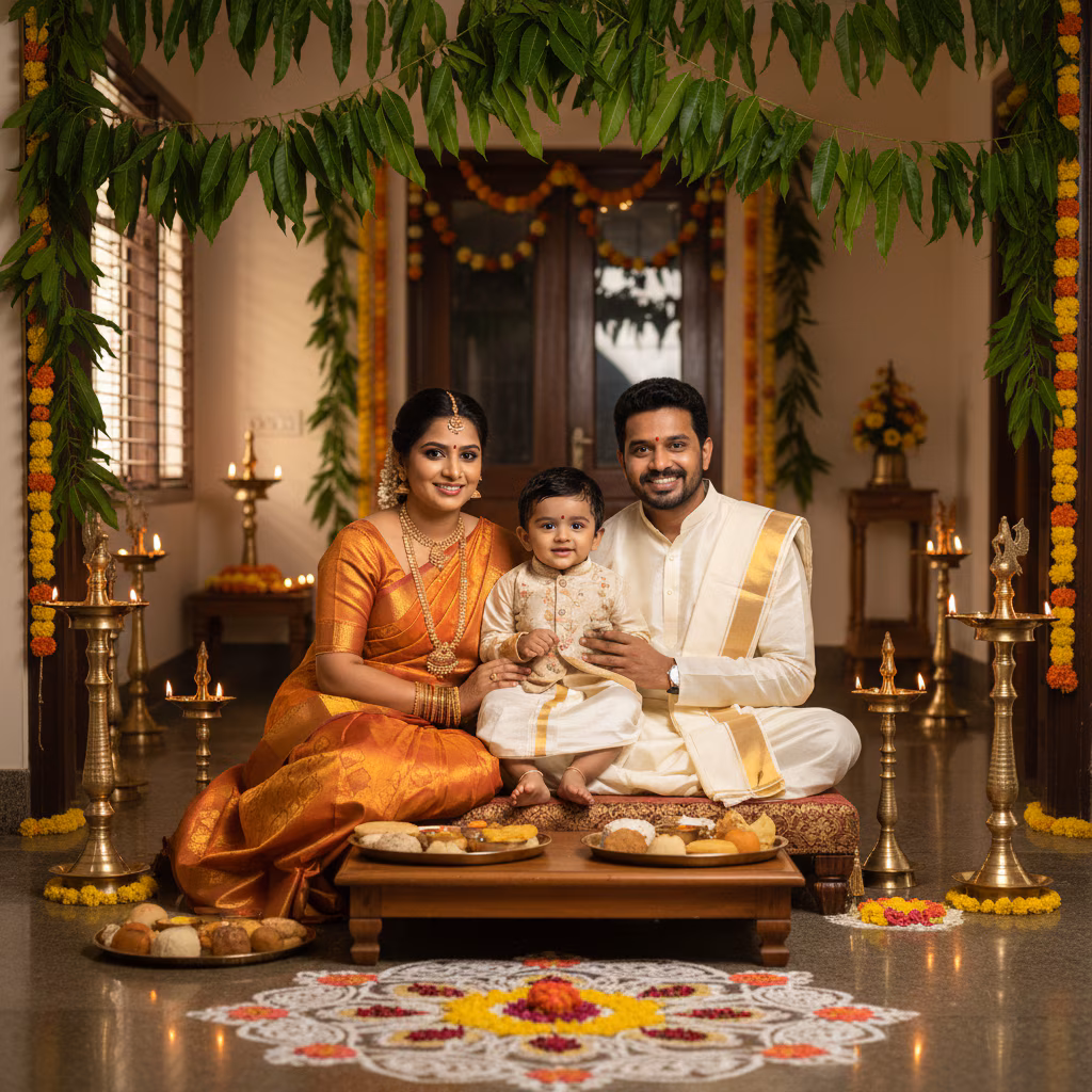 Family Portrait on Ugadi example